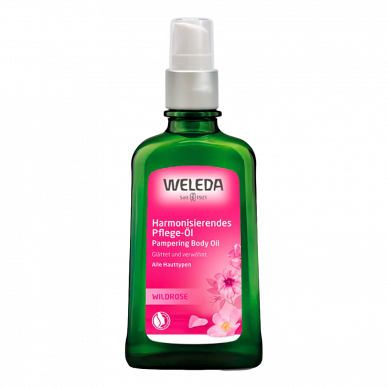 Розовое нежное масло для тела Weleda